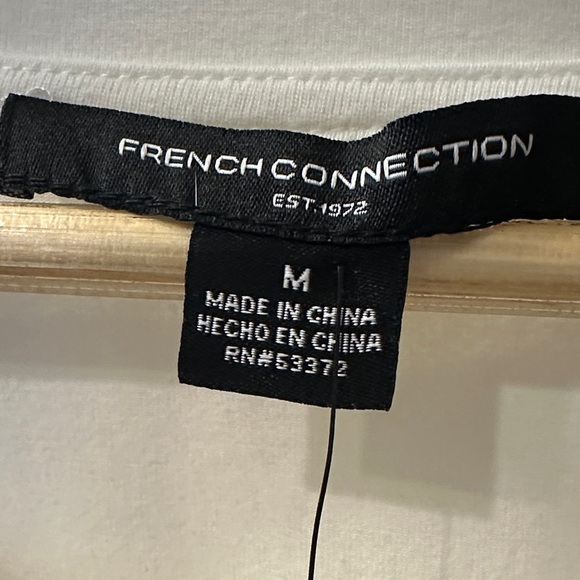 French Connection White Smocked Sleeve Blouse - Picture 3 of 3